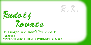 rudolf kovats business card